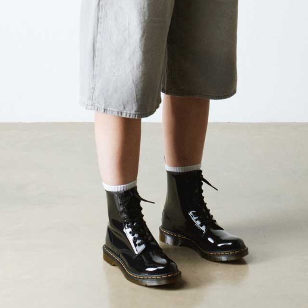 Dr. Martens Black Patent Leather Boots